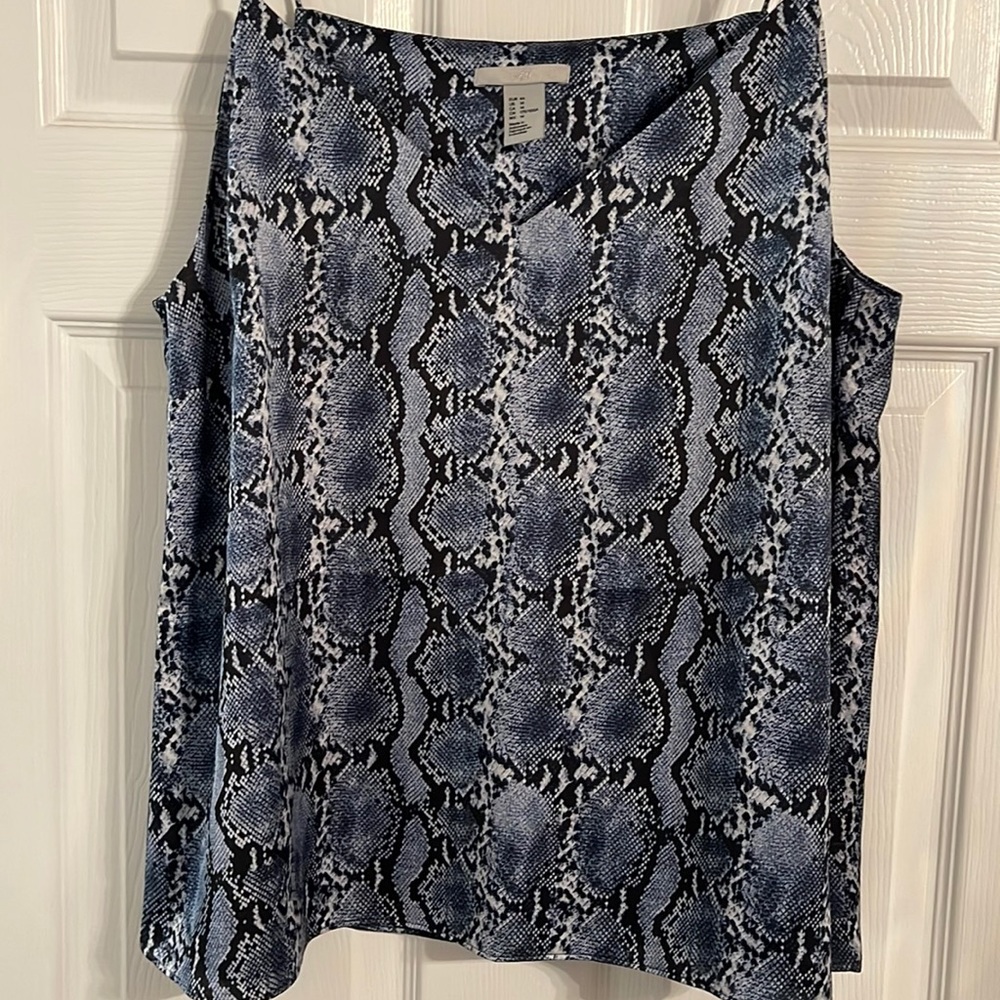 Blue Snake print Cami size 14